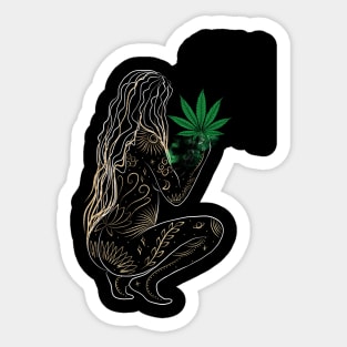 420 weed leaf Sticker